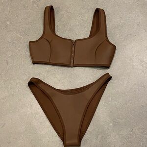 SKIMS Brown Bikini Set Swimwear